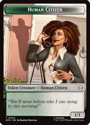 Human Citizen // Treasure Double-Sided Token |  Foil (4 // 7) [Marvel's Spider-Man]