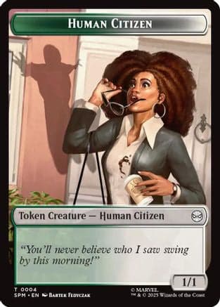 Human Citizen // Treasure Double-Sided Token |  Foil (4 // 7) [Marvel's Spider-Man]