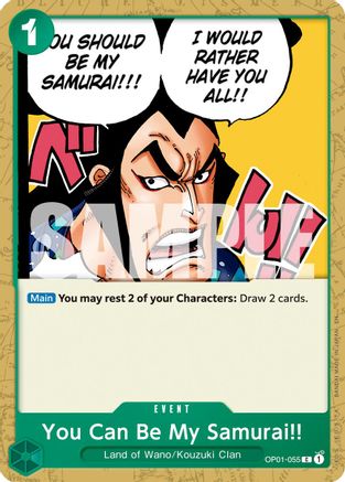 You Can Be My Samurai!! (Reprint) (OP01-055) - Premium Booster -The Best- Vol. 2