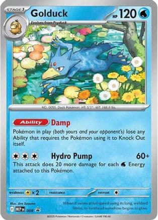 Golduck 008- ME Mega Evolution Promo Holofoil