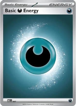Basic Darkness Energy 007- MEE Mega Evolution Energies Reverse Holofoil