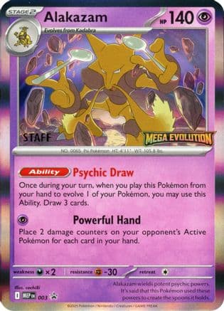 Alakazam (Staff) 003- ME Mega Evolution Promo Holofoil