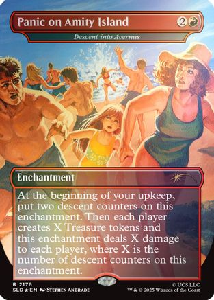Panic on Amity Island - Descent into Avernus (Rainbow Foil) |  Foil (2176) [Secret Lair Drop Series]
