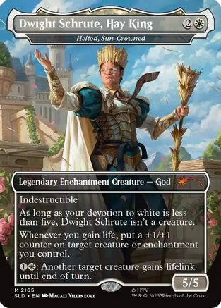 Dwight Schrute, Hay King - Heliod, Sun-Crowned |  Foil (2165) [Secret Lair Drop Series]