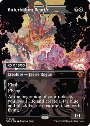Bitterbloom Bearer (Borderless) (Serial Numbered) |  Foil (352) [Lorwyn Eclipsed]