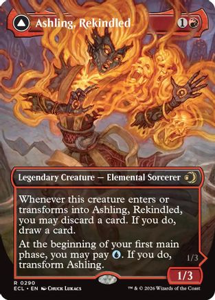 Ashling, Rekindled (Borderless) |  Foil (290) [Lorwyn Eclipsed]