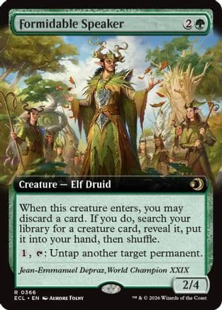 Formidable Speaker (Extended Art) |  Foil (366) [Lorwyn Eclipsed]