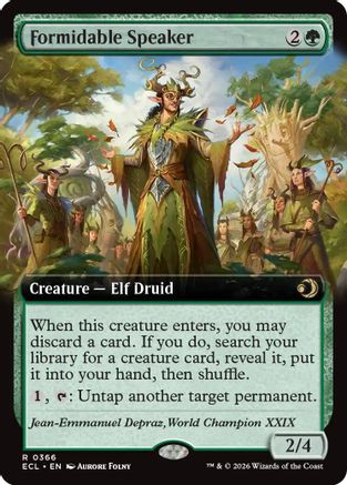 Formidable Speaker (Extended Art) |  Foil (366) [Lorwyn Eclipsed]