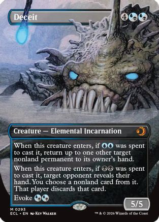 Deceit (Borderless) |  Foil (293) [Lorwyn Eclipsed]