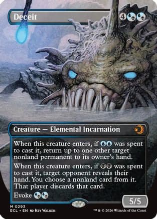Deceit (Borderless) |  Foil (293) [Lorwyn Eclipsed]