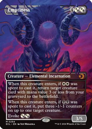Emptiness (Borderless) |  Foil (294) [Lorwyn Eclipsed]