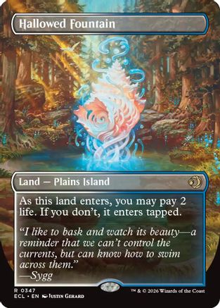 Hallowed Fountain (Borderless) |  Foil (347) [Lorwyn Eclipsed]