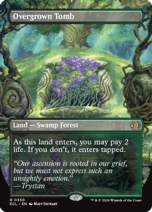 Overgrown Tomb (Borderless) |  Foil (350) [Lorwyn Eclipsed]