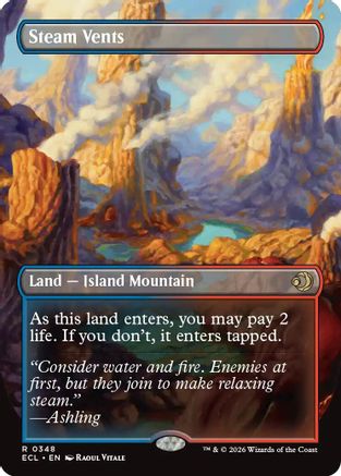 Steam Vents (Borderless) |  Foil (348) [Lorwyn Eclipsed]