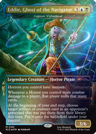 Eddie, Ghost of the Navigator - Captain N'ghathrod (Rainbow Foil) |  Foil (2183) [Secret Lair Drop Series]
