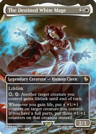 The Destined White Mage (Borderless) |  (444) [Commander: FINAL FANTASY]