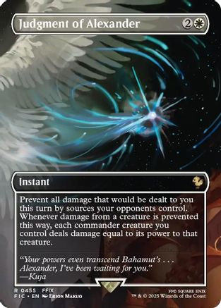 Judgment of Alexander (Borderless) |  Foil (455) [Commander: FINAL FANTASY]