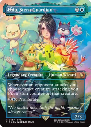 Lulu, Stern Guardian (Borderless) (Chocobo Track Foil) |  Foil (467) [Commander: FINAL FANTASY]