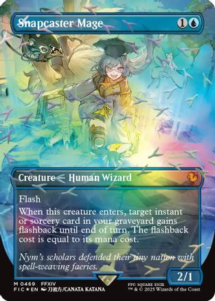Snapcaster Mage (Borderless) (Chocobo Track Foil) |  Foil (469) [Commander: FINAL FANTASY]