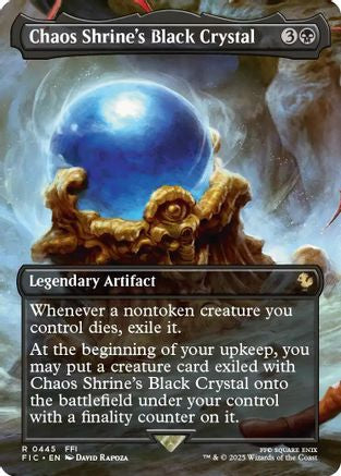 Chaos Shrine's Black Crystal (Borderless) |  (445) [Commander: FINAL FANTASY]