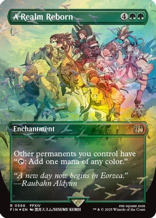 A Realm Reborn (Borderless) (Chocobo Track Foil) |  Foil (566) [FINAL FANTASY]