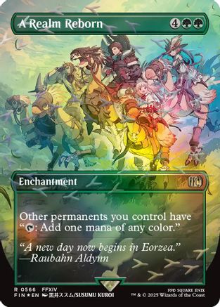 A Realm Reborn (Borderless) (Chocobo Track Foil) |  Foil (566) [FINAL FANTASY]