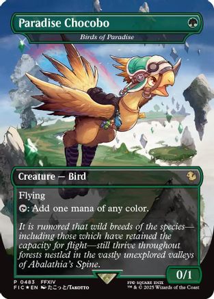 Paradise Chocobo - Birds of Paradise (Borderless) |  Foil (483) [Commander: FINAL FANTASY]