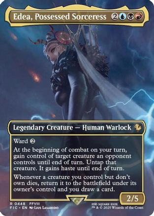 Edea, Possessed Sorceress (Borderless) |  Foil (448) [Commander: FINAL FANTASY]