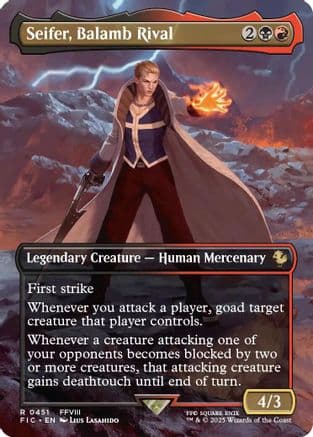 Seifer, Balamb Rival (Borderless) |  Foil (451) [Commander: FINAL FANTASY]