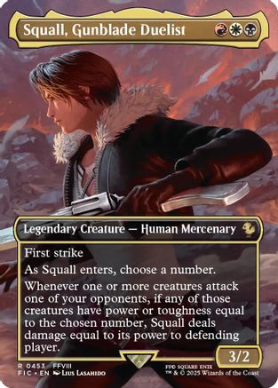 Squall, Gunblade Duelist (Borderless) |  Foil (453) [Commander: FINAL FANTASY]