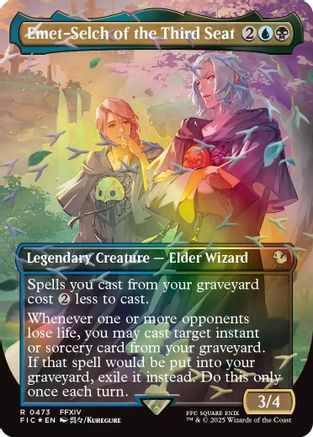 Emet-Selch of the Third Seat (Borderless) (Chocobo Track Foil) |  Foil (473) [Commander: FINAL FANTASY]