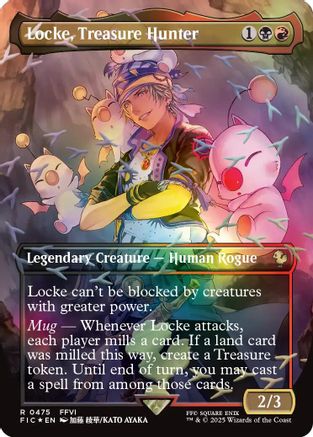 Locke, Treasure Hunter (Borderless) (Chocobo Track Foil) |  Foil (475) [Commander: FINAL FANTASY]