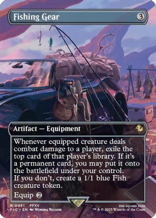 Fishing Gear (Borderless) |  Foil (461) [Commander: FINAL FANTASY]