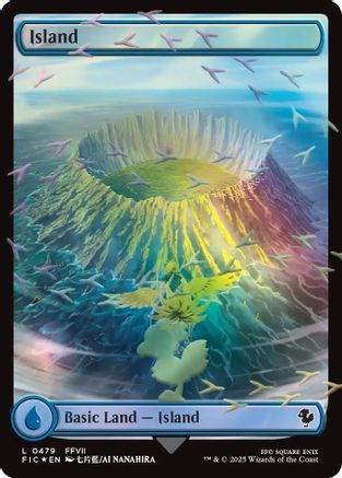 Island (Chocobo Track Foil) |  Foil (479) [Commander: FINAL FANTASY]
