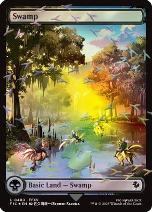 Swamp (Chocobo Track Foil) |  Foil (480) [Commander: FINAL FANTASY]
