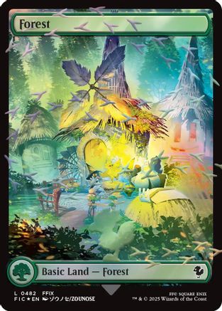 Forest (Chocobo Track Foil) |  Foil (482) [Commander: FINAL FANTASY]
