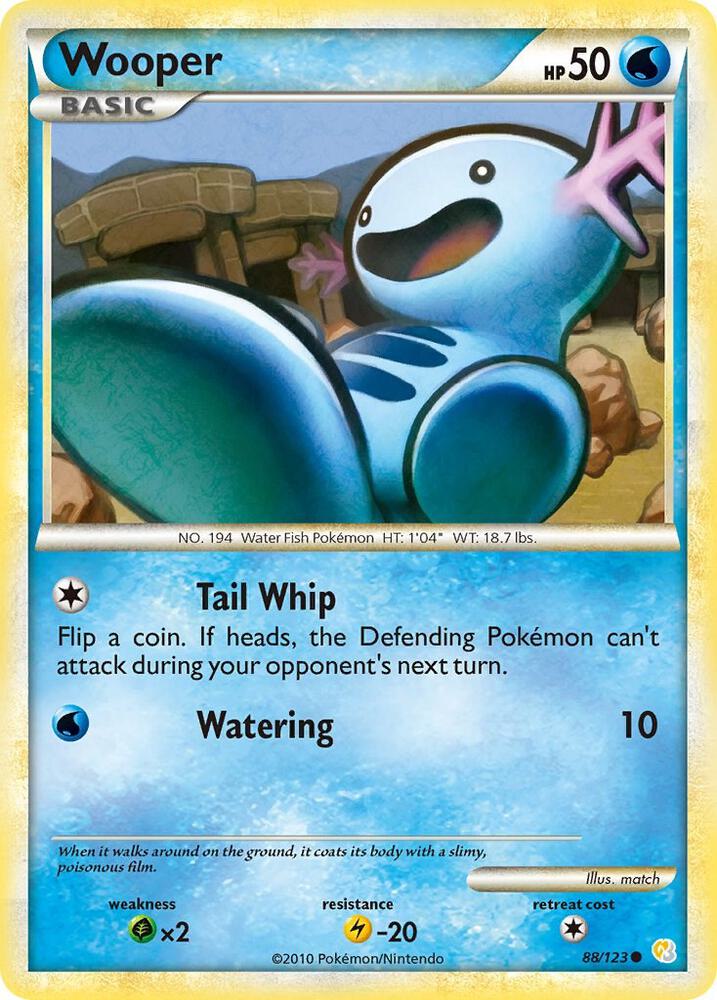 Wooper 88/123 (HeartGold SoulSilver) 