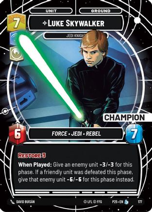 Luke Skywalker - Jedi Knight (Champion) | Foil (175)  [Sector and Regional Promos Season 1]