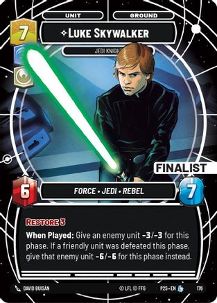 Luke Skywalker - Jedi Knight (Finalist) | Foil (176)  [Sector and Regional Promos Season 1]