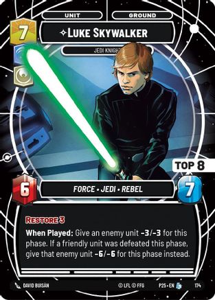 Luke Skywalker - Jedi Knight (Top 8) | Foil (178)  [Sector and Regional Promos Season 1]