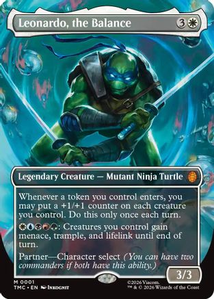 Leonardo, the Balance (Borderless) |  (001) [Commander: Teenage Mutant Ninja Turtles]