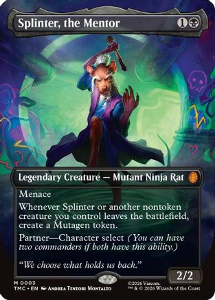 Splinter, the Mentor (Borderless) |  (003) [Commander: Teenage Mutant Ninja Turtles]