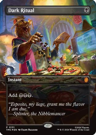 Dark Ritual (Borderless) |  Foil (131) [Commander: Teenage Mutant Ninja Turtles]