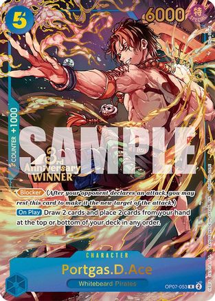Portgas.D.Ace - OP07-053 (3rd Anniversary Winner) (OP07-053) - One Piece Promotion Cards Foil