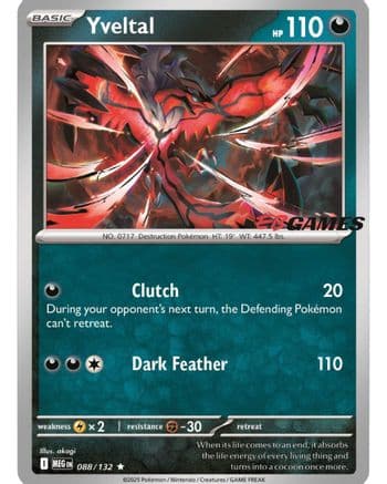 Yveltal (EB Games) 088- Miscellaneous Cards & Products Holofoil
