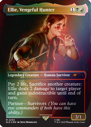 Ellie, Vengeful Hunter (Rainbow Foil) |  Foil (2203) [Secret Lair Drop Series]
