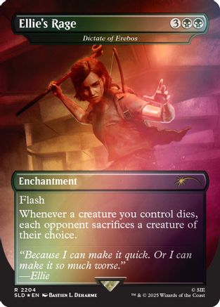 Ellie's Rage - Dictate of Erebos (Rainbow Foil) |  Foil (2204) [Secret Lair Drop Series]