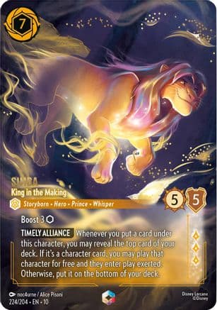 Simba - King in the Making (Enchanted) | Holofoil (224/204) [Whispers in the Well]