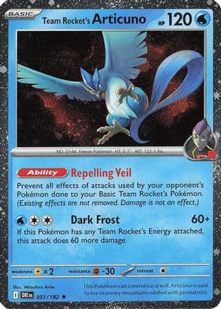 Team Rocket's Articuno (Cosmos Holo) 051/182 - Miscellaneous Cards & Products Holofoil