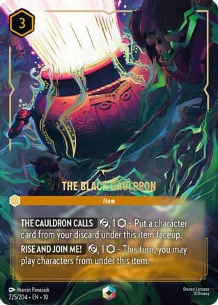 The Black Cauldron (Enchanted) | Holofoil (225/204) [Whispers in the Well]